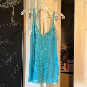 BUY 5 ITEMS FOR $50 Victoria’s Secret cotton lace blue slip